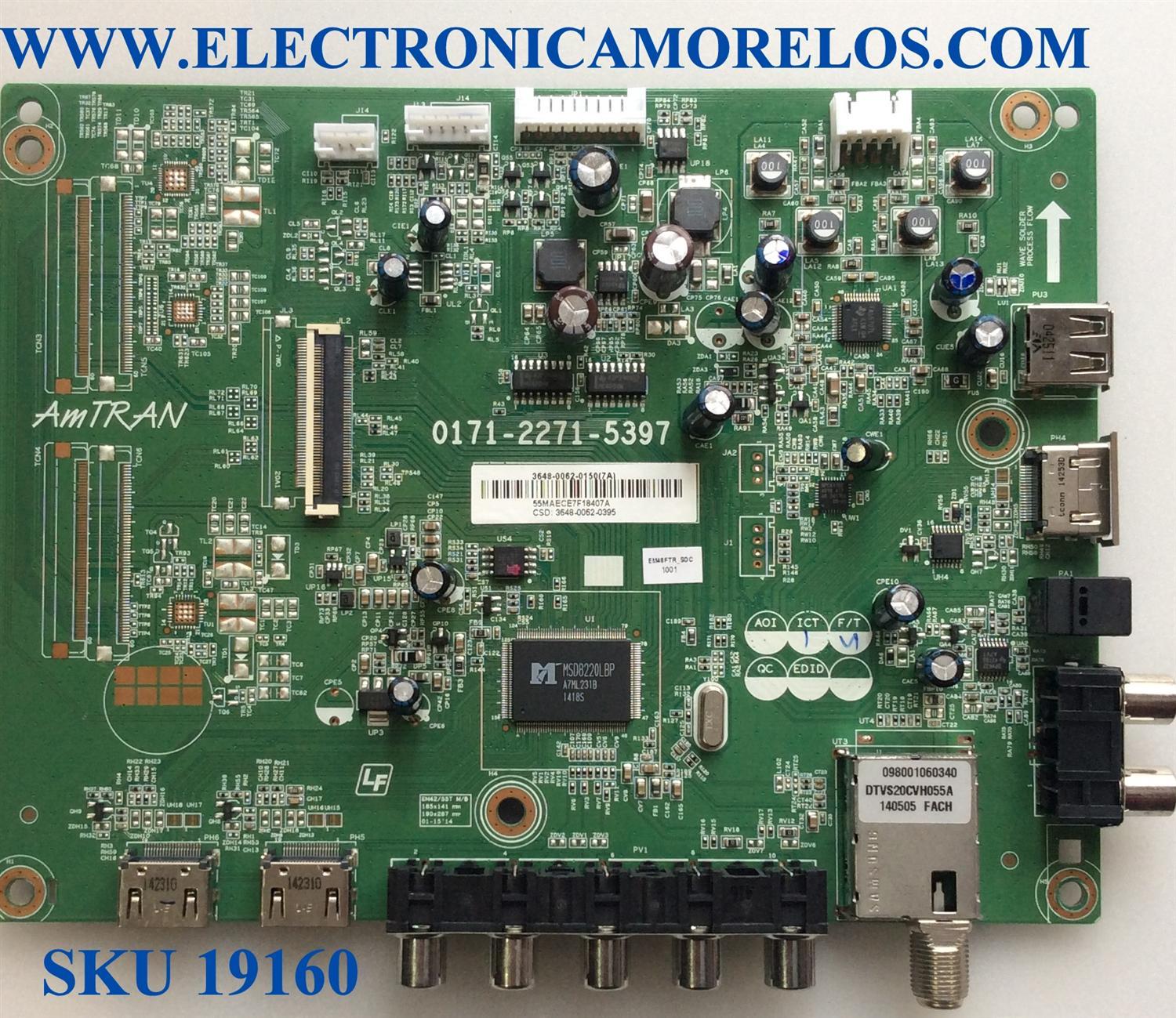 MAIN / JVC 3648-0062-0150 / 0171-2271-5397 / 3648-0062-0395 / E153302 / PANEL LSC480HN03-S01 / MODELO EM48FTR